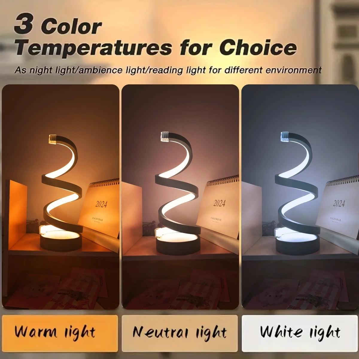Spiral Modern Table Lamp