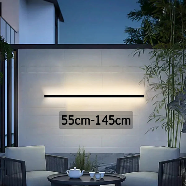 LED Lighting Wall Lamp IP65 Garden AC Long Wall Light Outdoor Waterproof Modern Long Strip 85-256v OutdoorDecoration